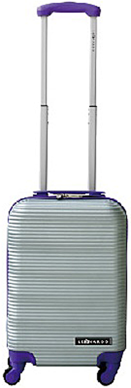 Leonardo Handbagage koffer duo-tone zilver / paars