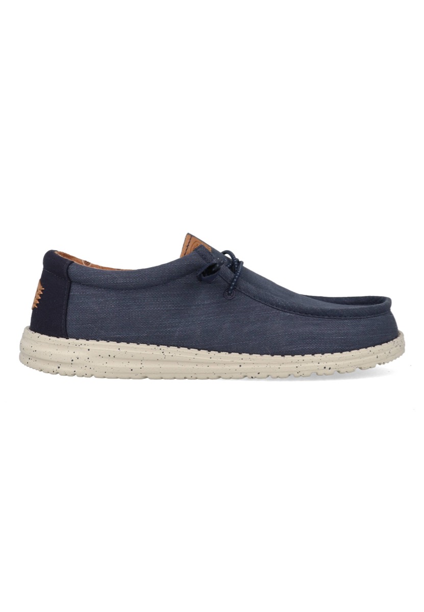 HEYDUDE Instappers Wally Washed Canvas HD40296-410 Blauw-44 maat 44